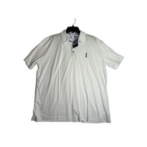 QED White Short Sleeve Golf Polo Shirt Mens Large